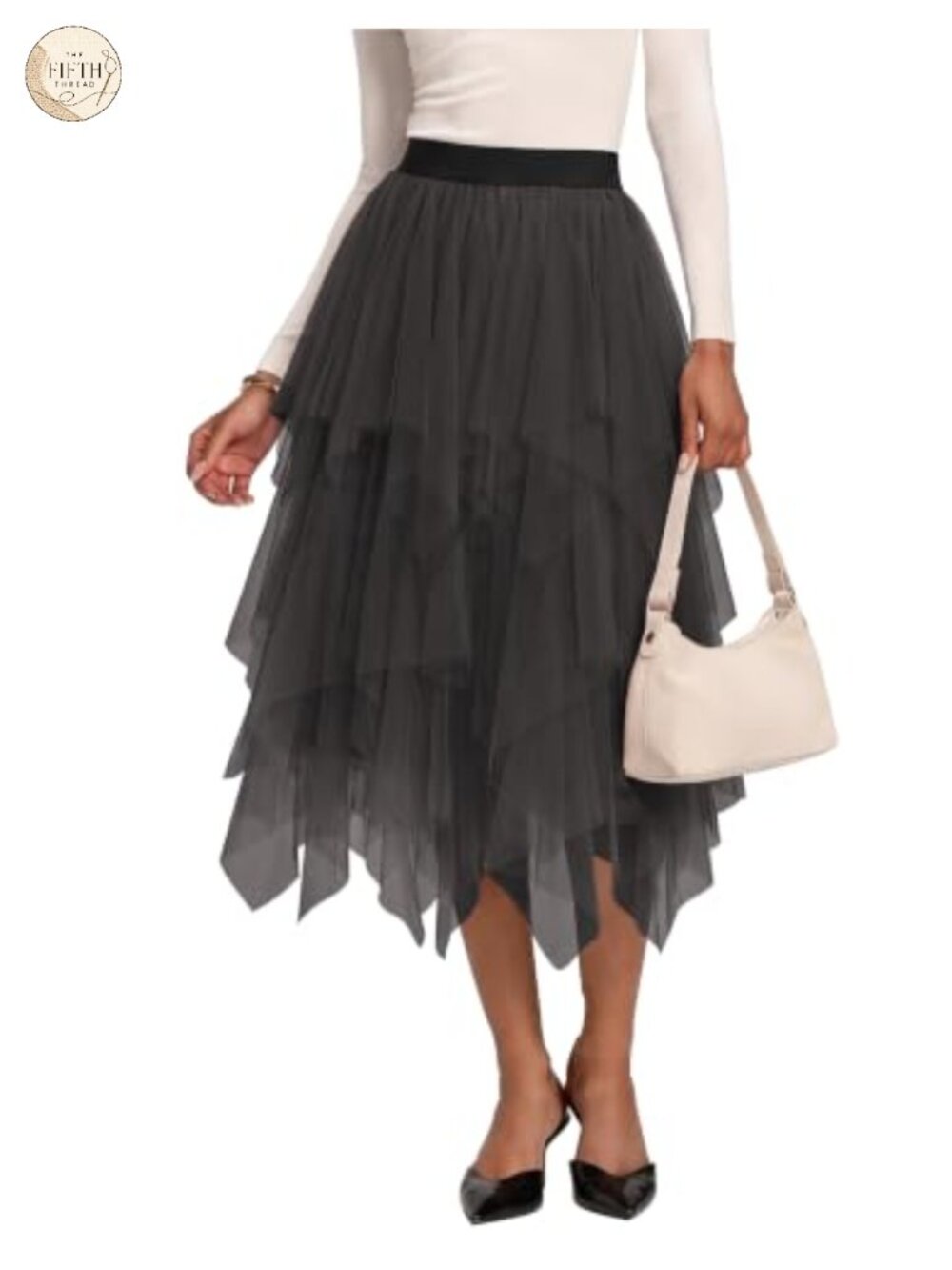 Women's A-Line Mesh Tutu Tulle Midi Skirt Layered Fluffy Dance
